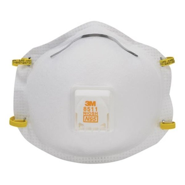 3M 3M 547005 Sanding; Drywall & Fiberglass Respirator with Valve - N95; NIOSH Approved - Model No. 8511HA1-A 547005